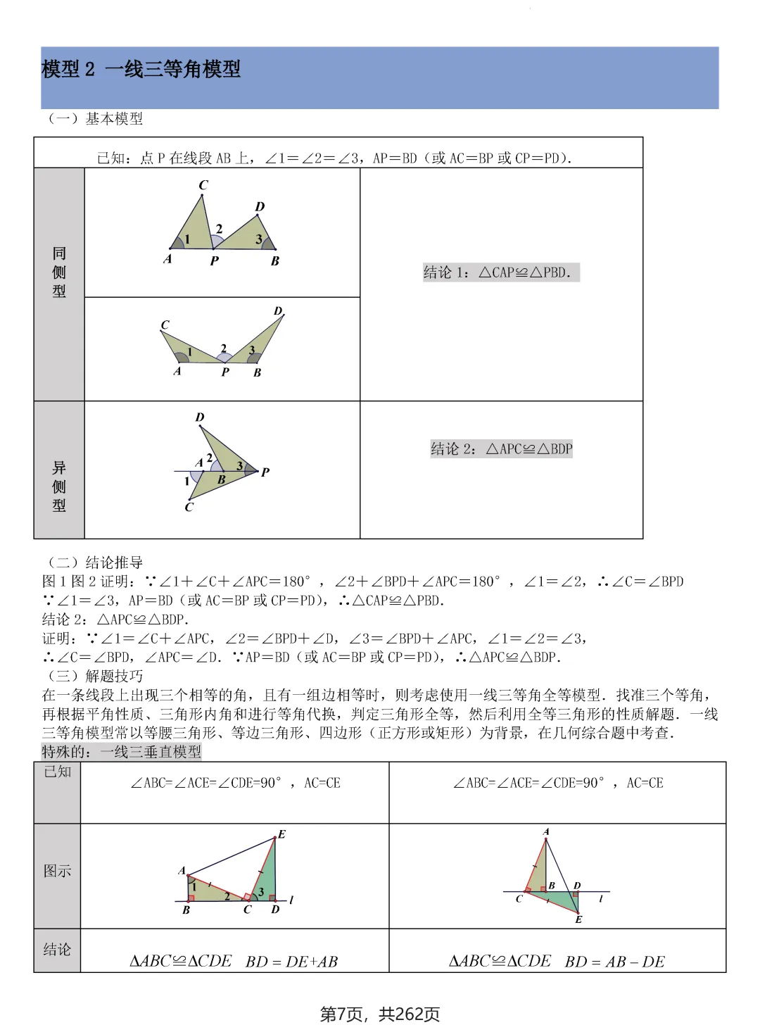 中考压轴题模型·常考题型(2026)——全等三角形 第4张