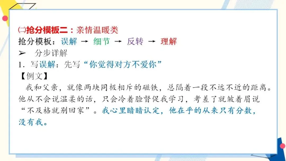 2026年中考语文二轮专题复习:作文抢分模板与例文思路 第12张