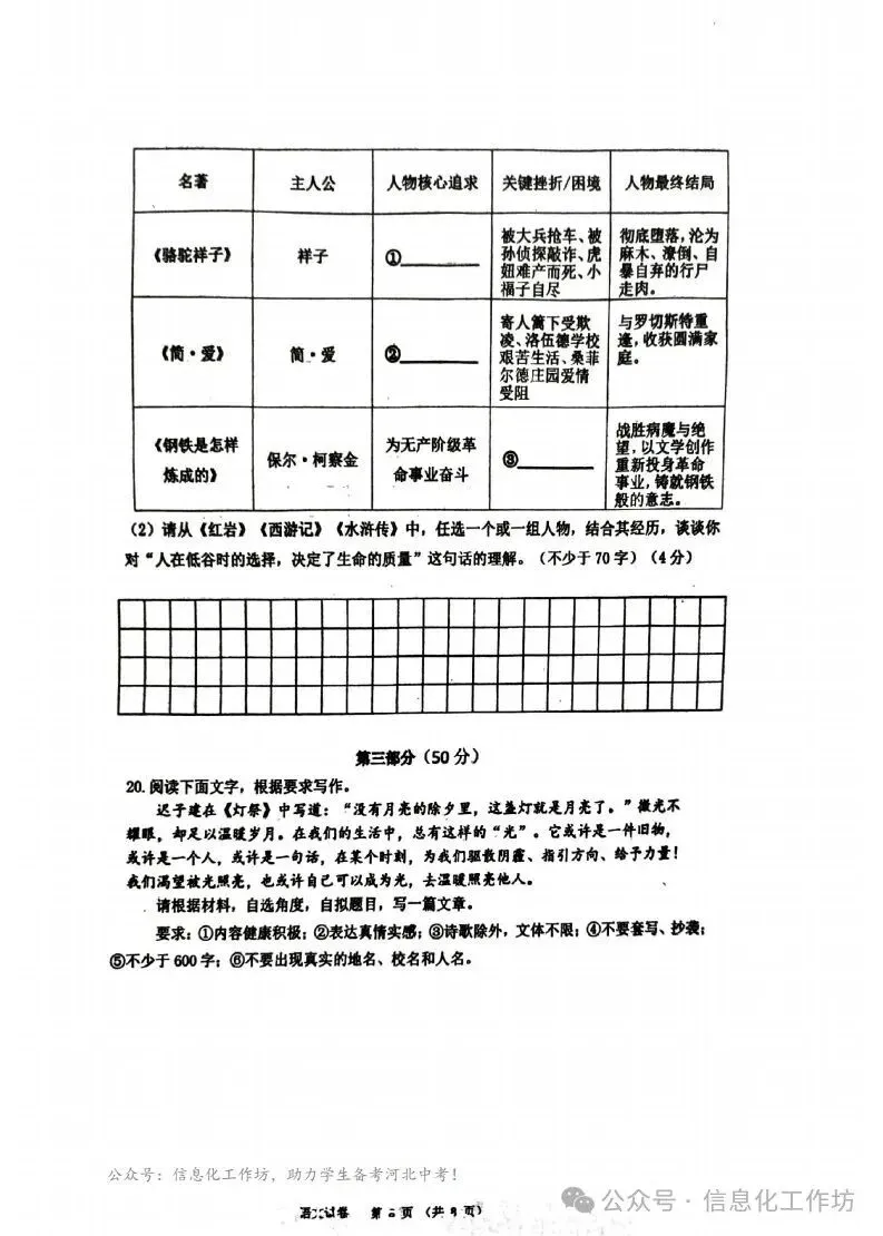2026.4邯郸市中考一模数学试卷含答案(可下载) 第24张