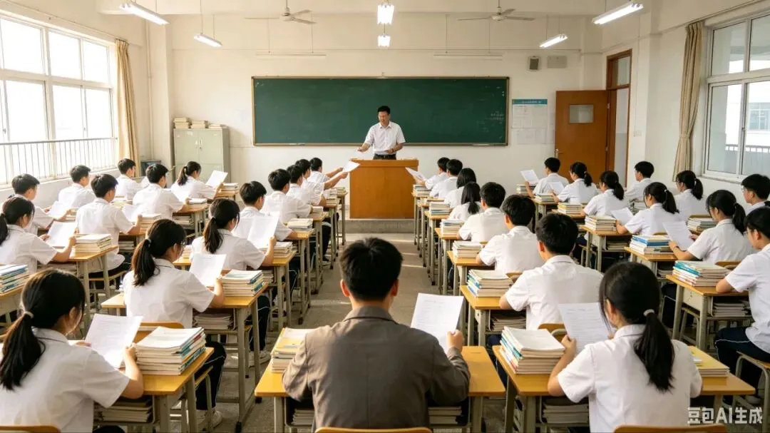 分发试卷,是当年很熟练的“技能”,是平常的,不能再平常的小事情. 第1张