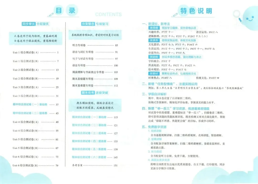 《学霸提优大试卷》人教PEP版英语456年级下册 第12张