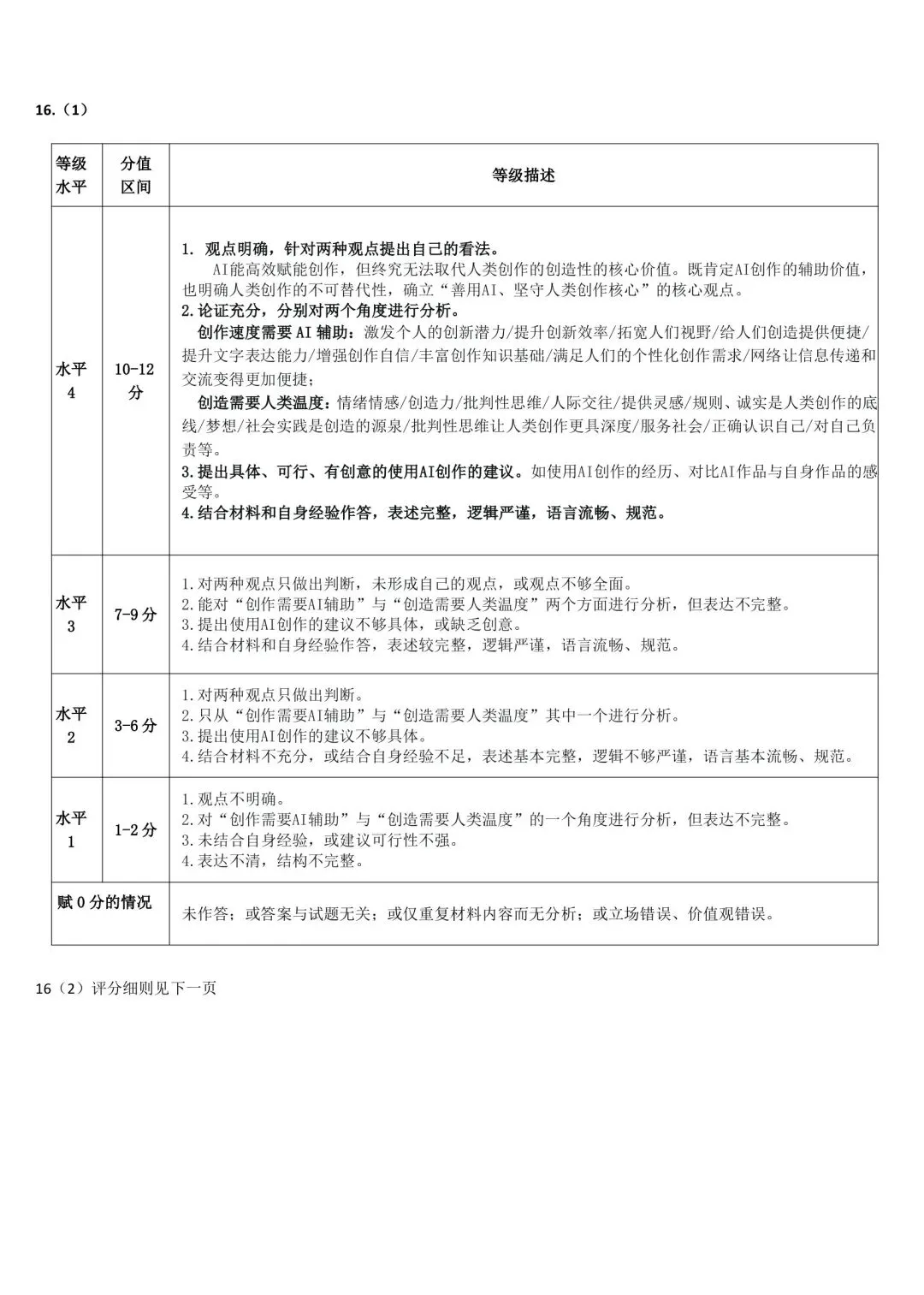 龙华育才历道二模试卷及答案 第12张