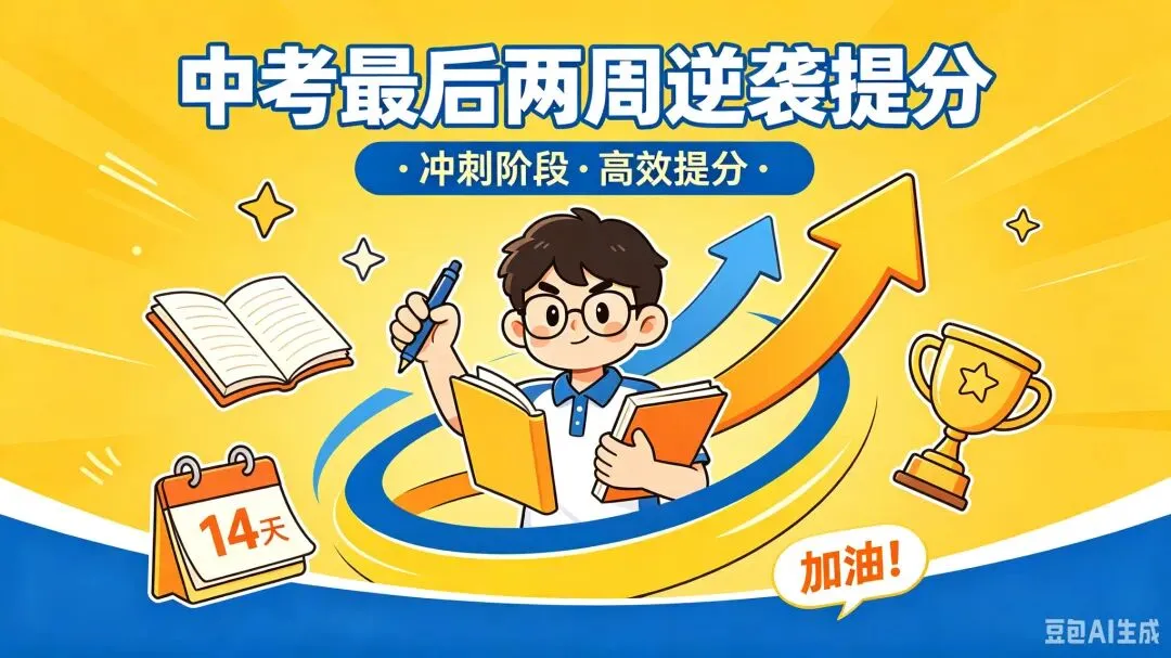 最后14天,稳住就多考几十分〖14天中考终极逆袭,语数英物化政史全拆解〗 第1张