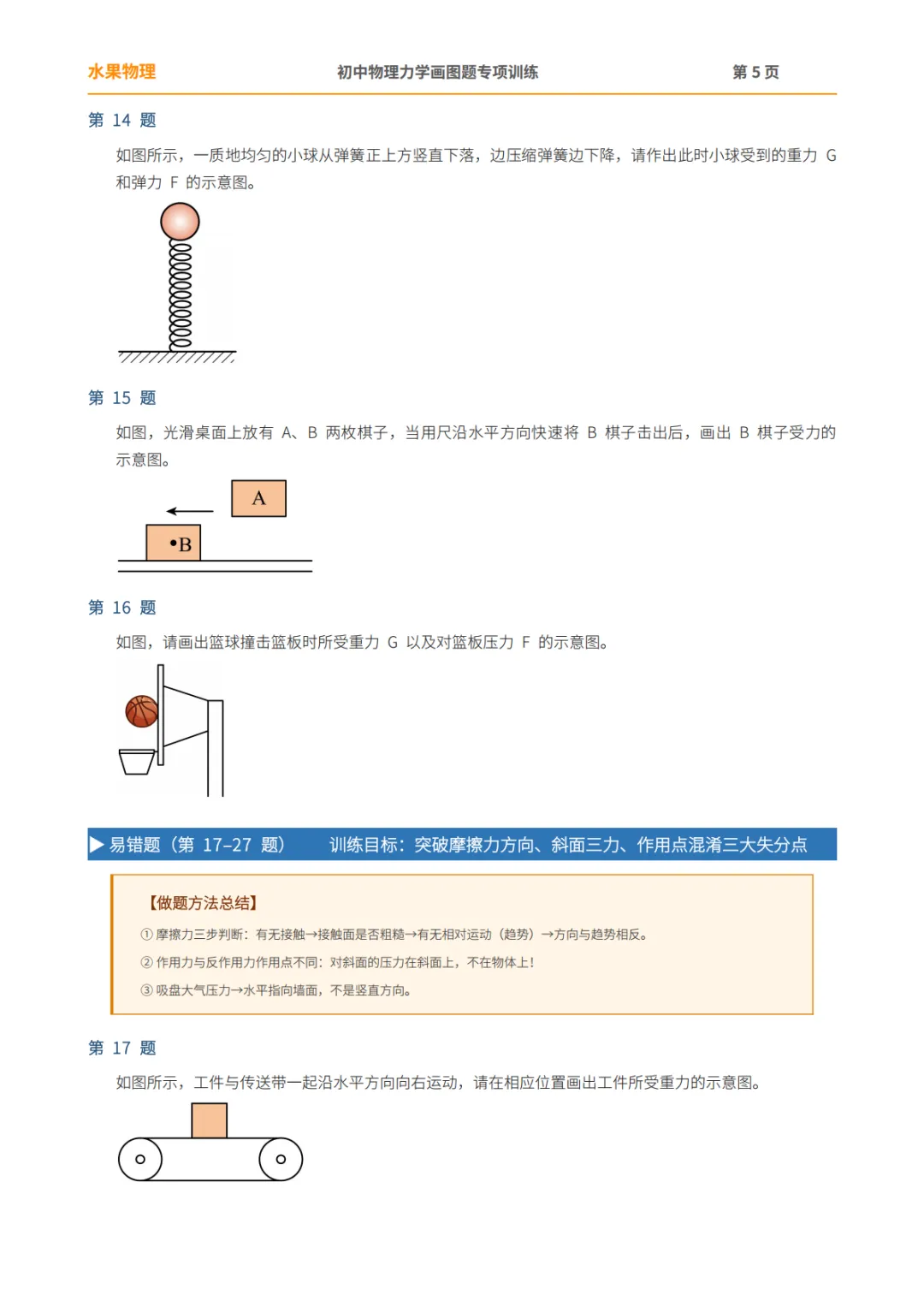 中考力学画图60题 第6张