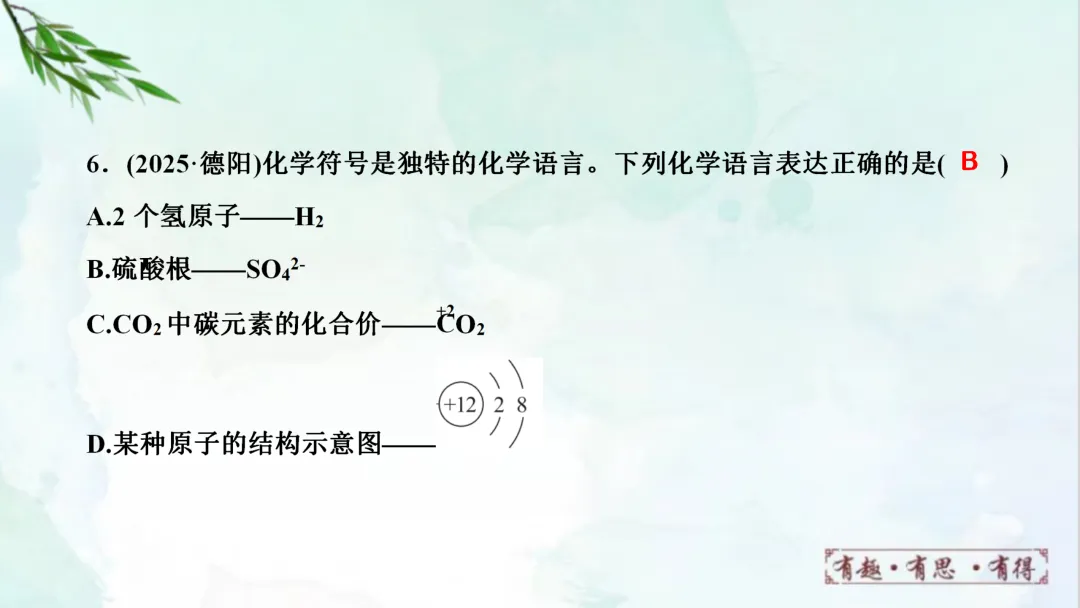 F920 二轮专题复习 决胜中考2026 优质课资源包 初中化学《专题复习---化学用语》课件PPT+教学设计Word 第12张