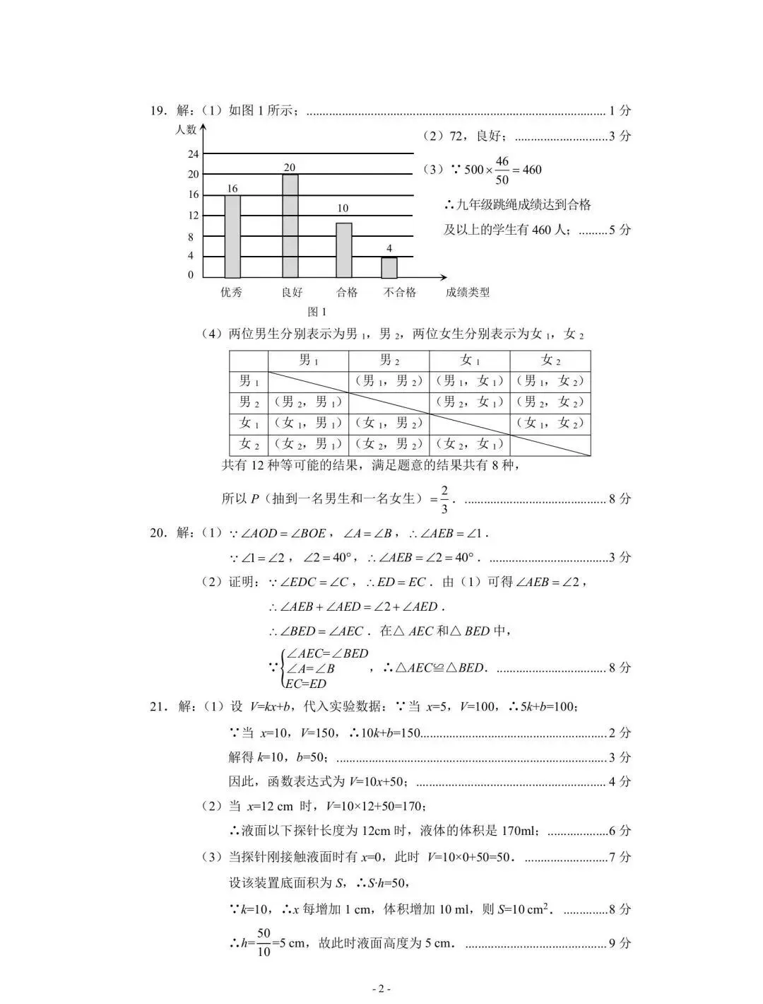 中考数学 | 2026年4月29日河北省石家庄市中考一模卷含答案 第16张