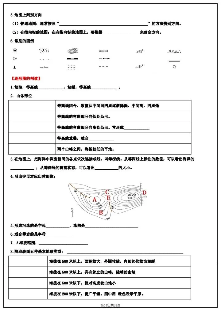 【中考地理】2026年中考地理《基础知识默写清单》默写版+背诵版,完整电子版可打印! 第14张