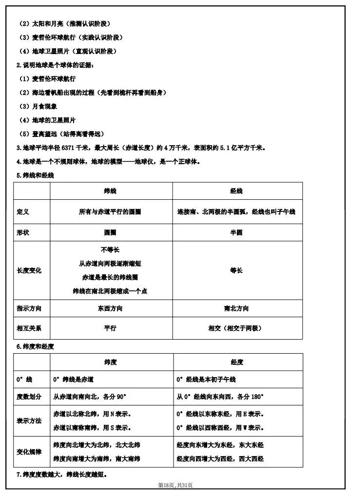 【中考地理】2026年中考地理《基础知识默写清单》默写版+背诵版,完整电子版可打印! 第18张