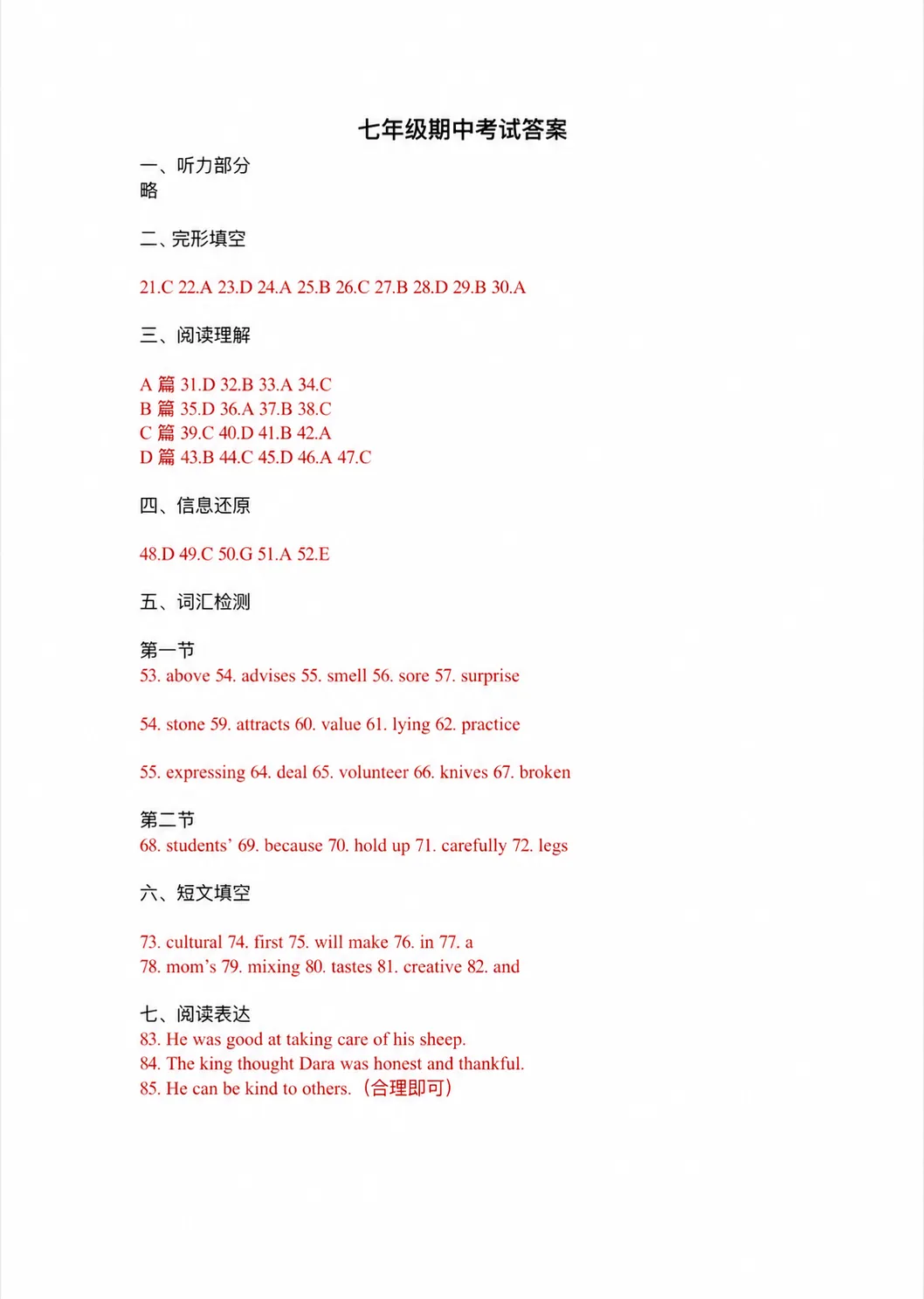 昆山初一、初二期中考试试卷+答案出炉!速看! 第11张