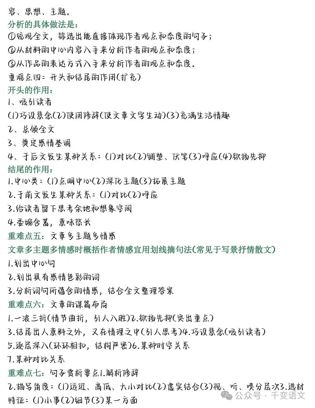 中考语文能救急的万能答题公式 第18张