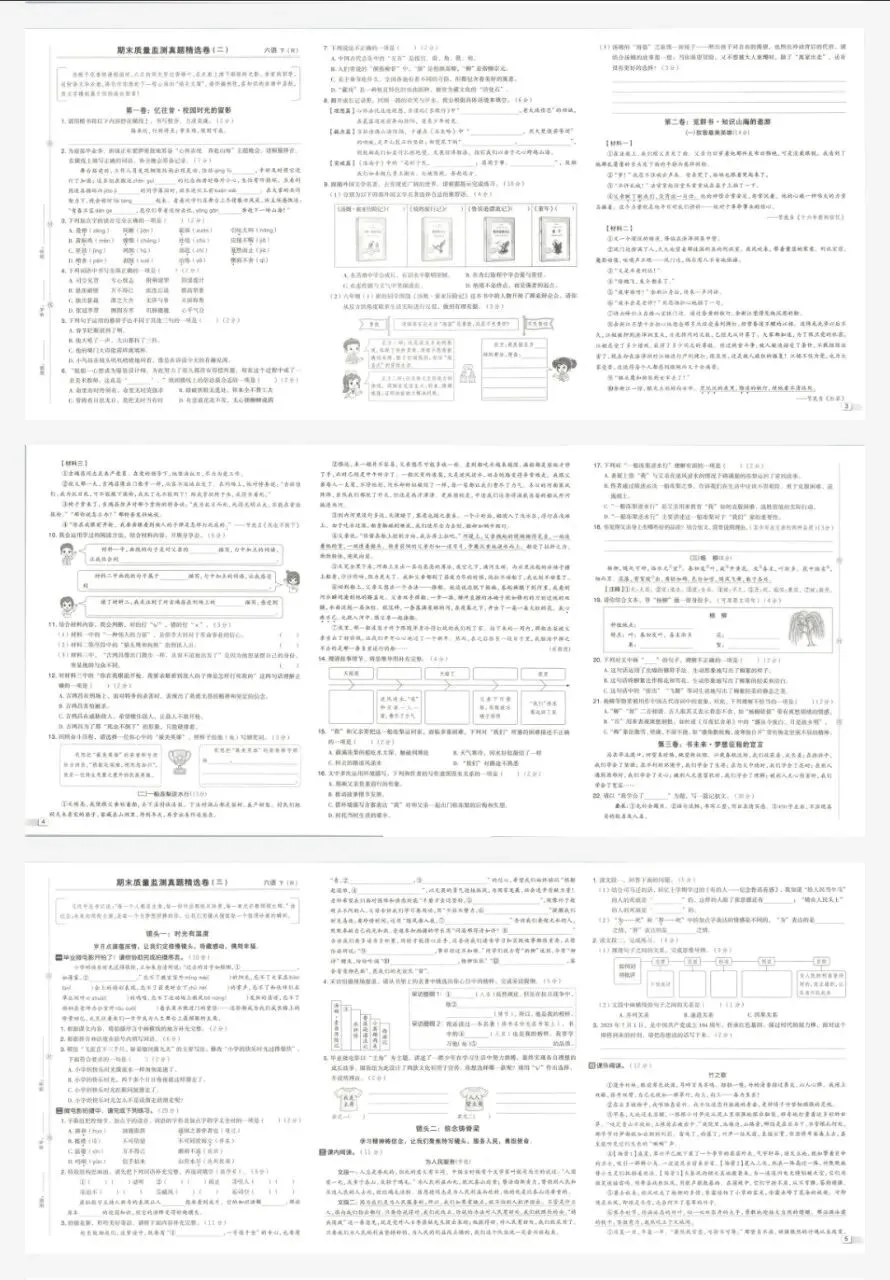 六年级下期末真题精编卷! 第2张
