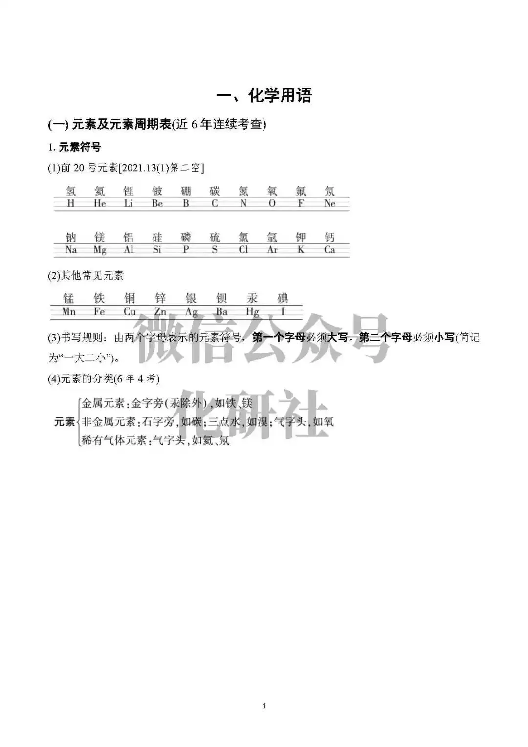 【中考资料】中考化学基础知识速记 第2张