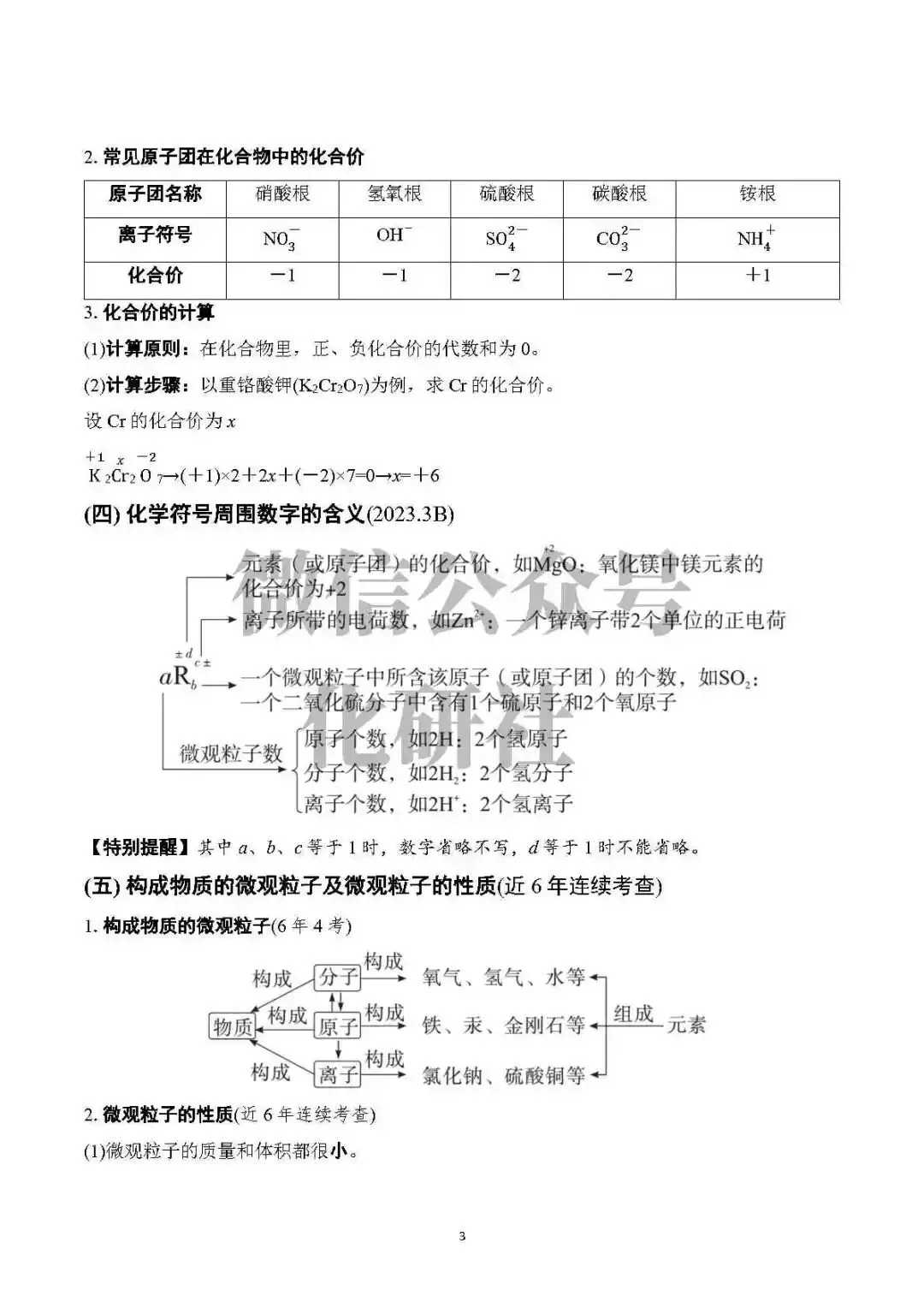 【中考资料】中考化学基础知识速记 第4张
