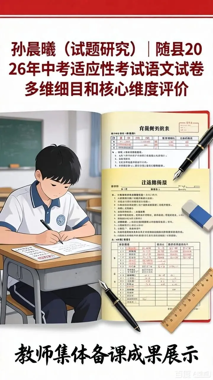 孙晨曦(试题研究)|随县2026年中考适应性考试语文试卷多维细目和核心维度评价 第3张