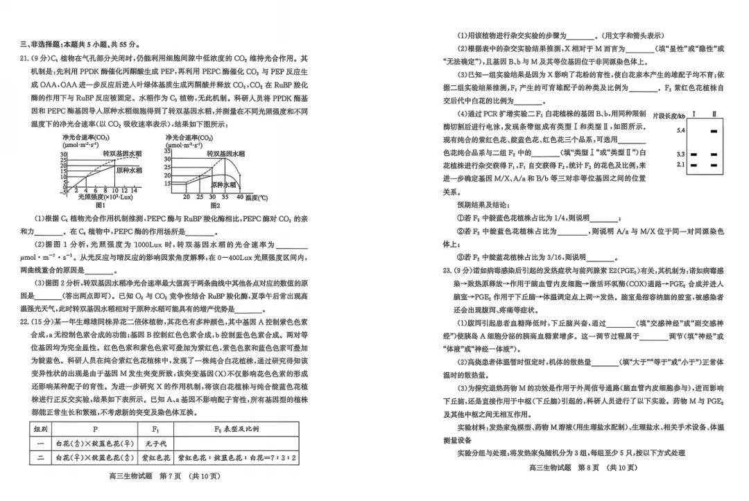 2026年4月济南市高三二模考试生物试题试卷分析 第5张
