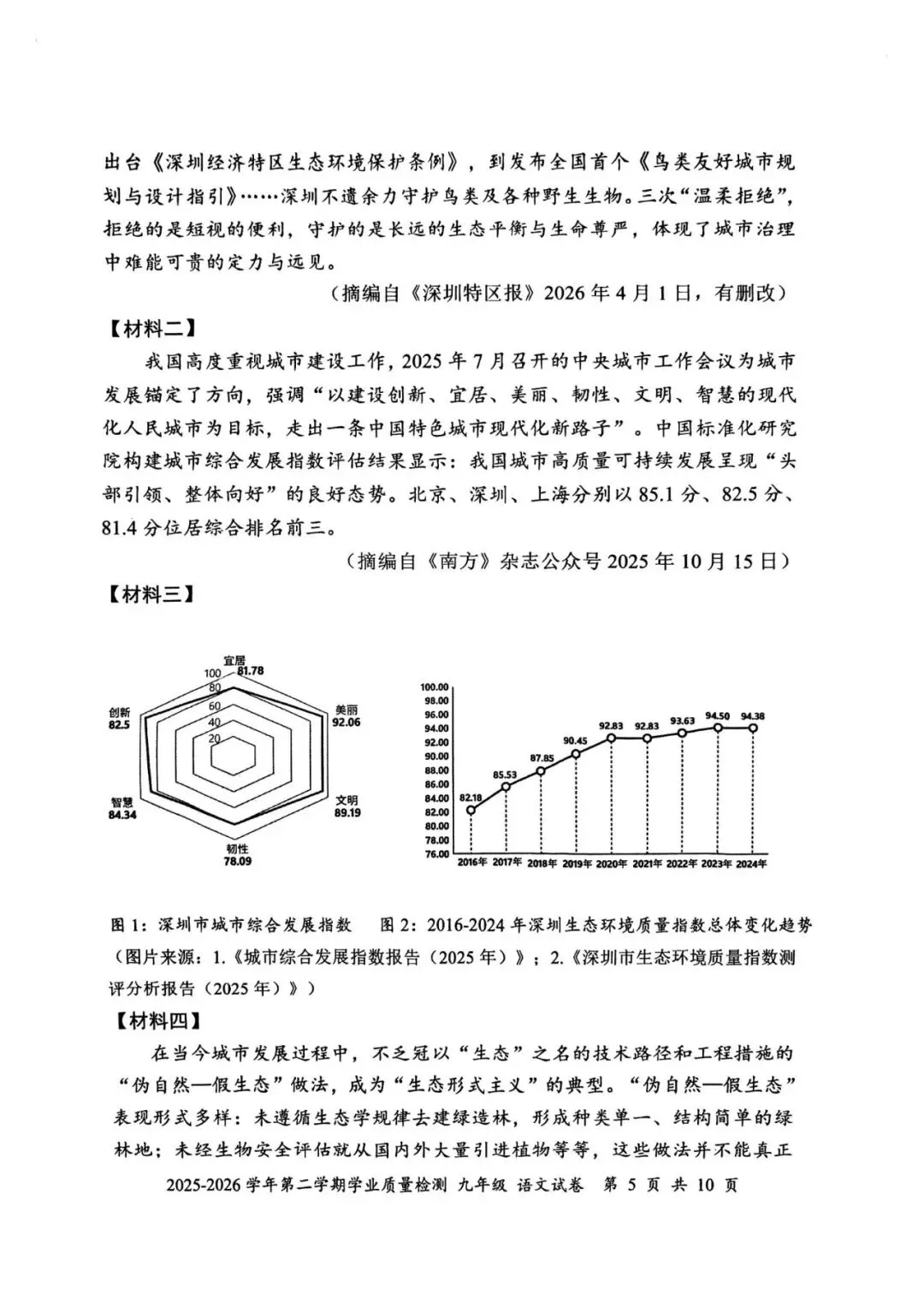 2026年深圳市罗湖区九年级二模语文试卷(含答案) 第5张