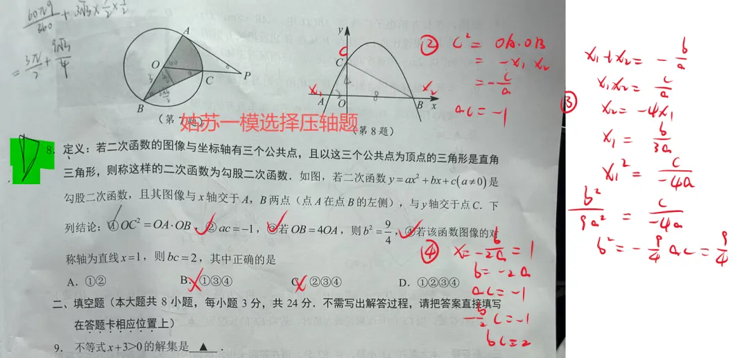 今天苏州四份一模试卷压轴题解析出炉 第11张