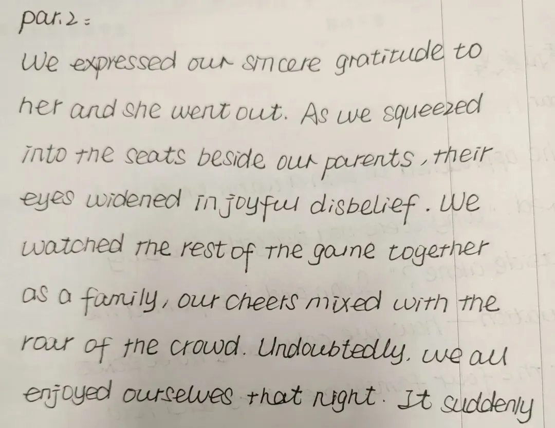 2026年4月高三模拟考试:一篇感人的读后续写的写作技巧展示 第5张