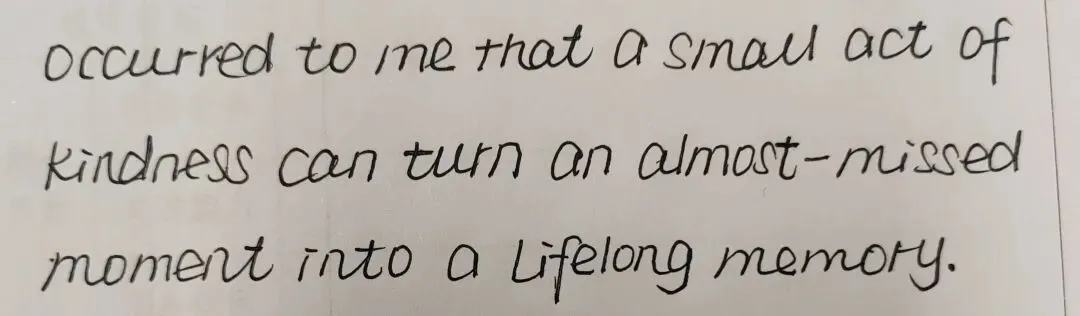 2026年4月高三模拟考试:一篇感人的读后续写的写作技巧展示 第6张