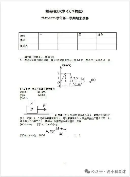 湖南科技大学历年期中期末真题来啦 第7张