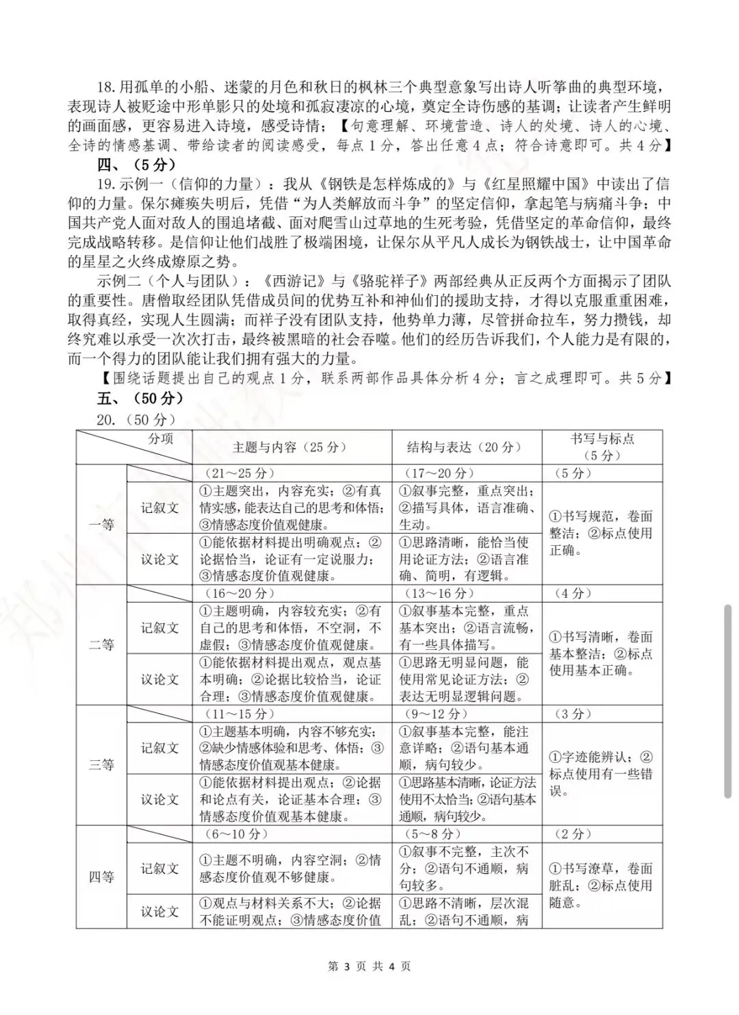2026年郑州市初三模考语文试卷及答案出炉!七科试卷+答案更新中! 第11张