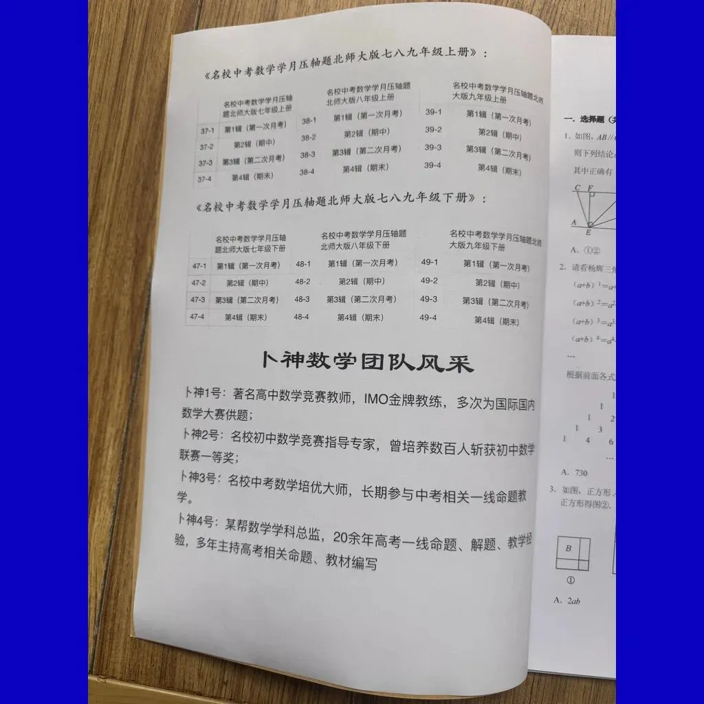 北师大版七八九年级下册《名校中考数学学月压轴题2025》/月考/期中/期末压轴题/名校新题/大师甄选成都深圳沈阳西安济南等地区 第15张