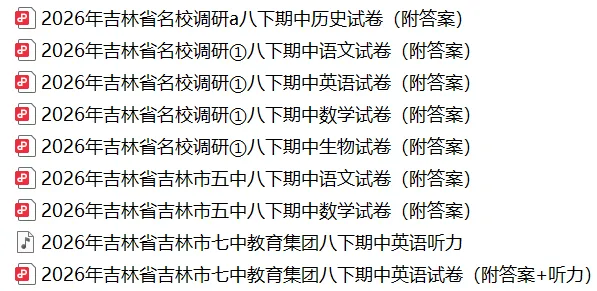 2026年吉林省名校调研①七下期中英语试卷(附答案) 第4张