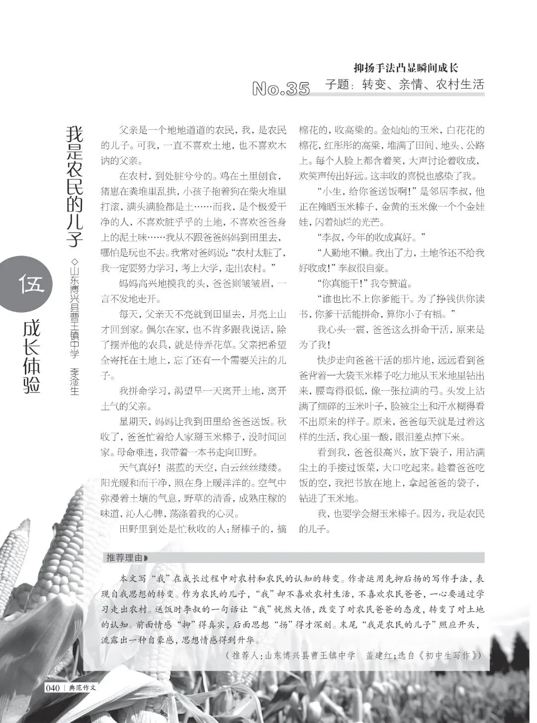 各具看点的100篇典范作文,2026中考硬核模板 第15张