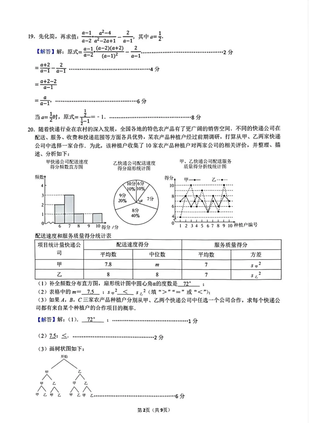 【泉州实验中学】九下阶段性检测数学试卷(四) 第7张