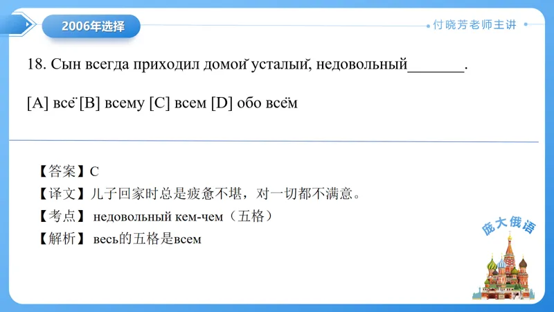 真题课件系列2006(2)年语法选择题解析 第3张
