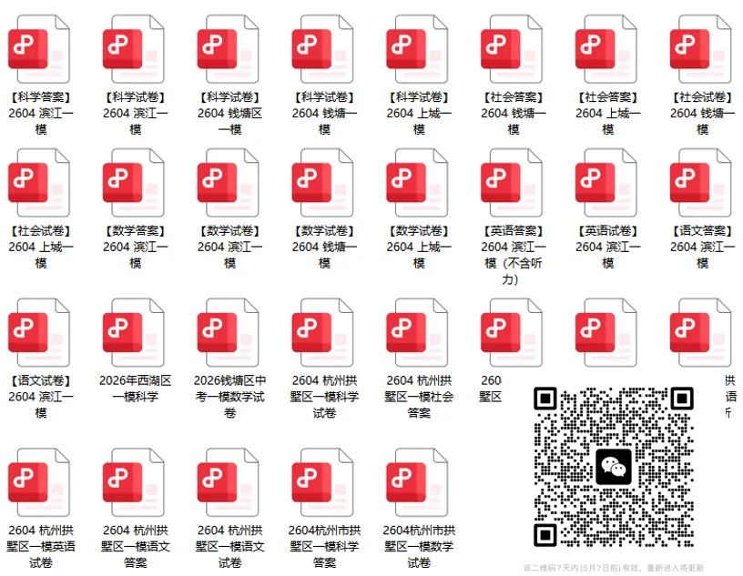 速领!杭州上城、西湖、钱塘、拱墅等一模试卷汇总! 第1张