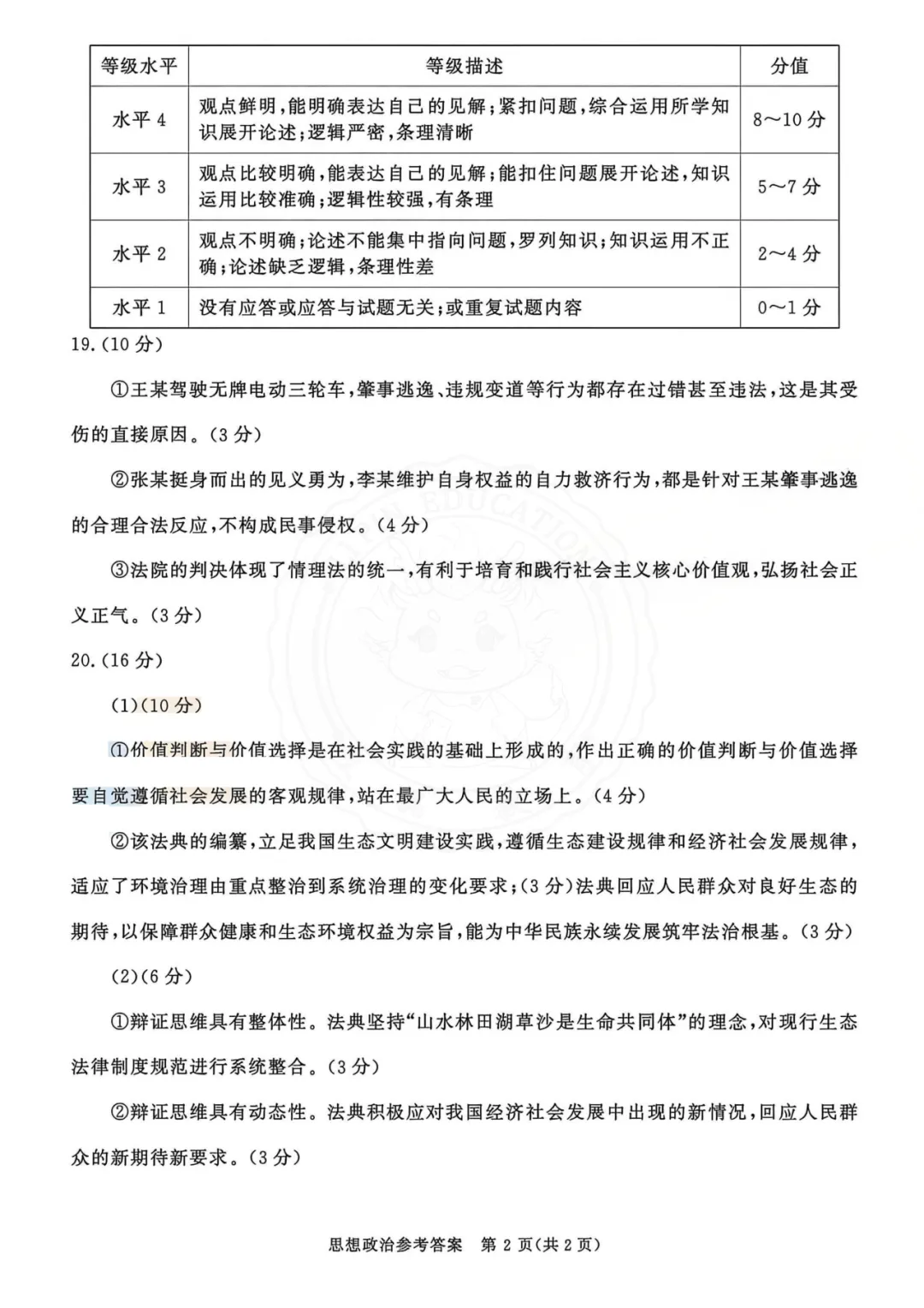 干货整理| 高中三诊全科真题,高三考生人手一份,可打印! 第84张
