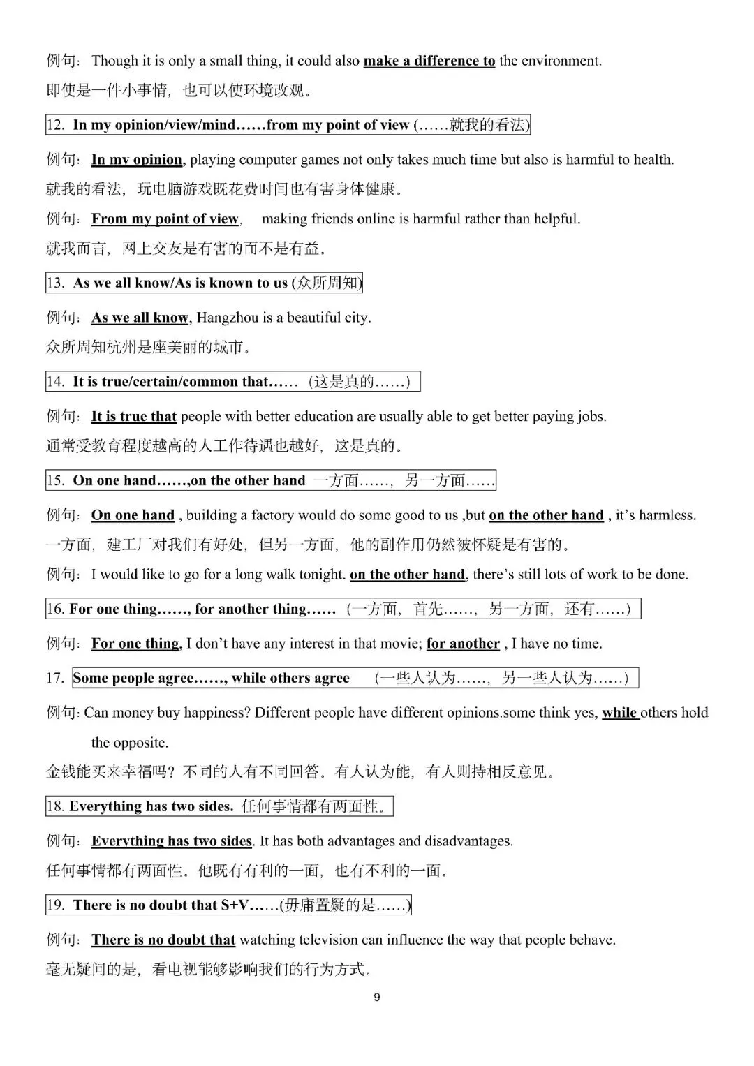 中考英语丨书面表达必备素材 第9张