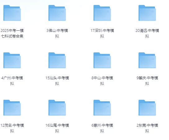 中考一模丨2023-2026广东省中考一模真题丨广州惠州江门揭阳汕头湛江肇庆潮州东莞茂名梅州深圳阳江珠海佛山汕尾汕头 第2张