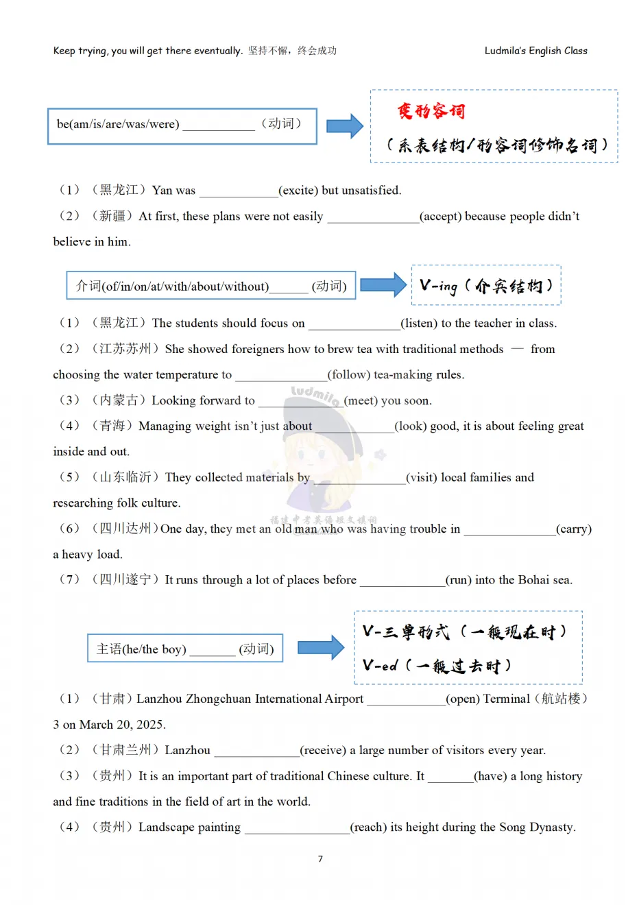 2026福建中考短文填词讲义 第6张