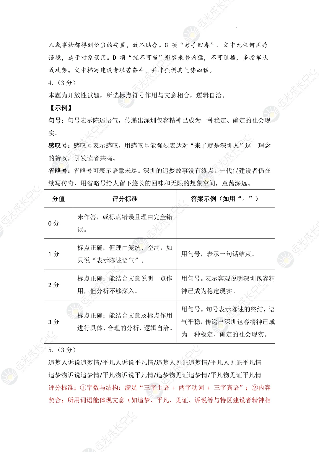 【2025-2026.全科】龙华区二模真题解析 第10张