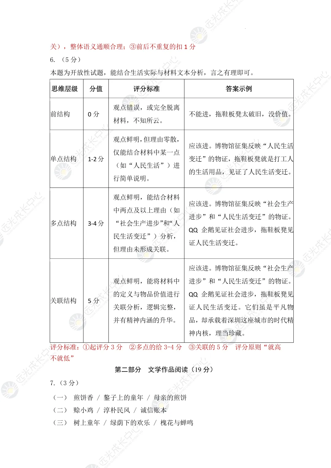 【2025-2026.全科】龙华区二模真题解析 第11张