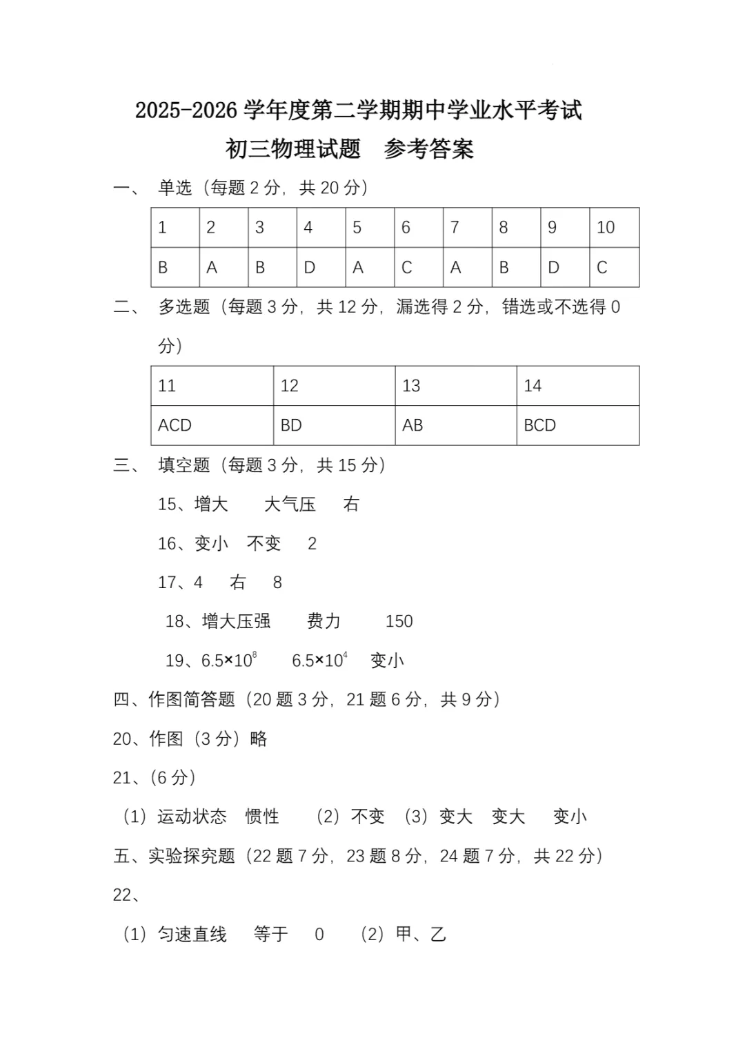 期中真题|山东省烟台市福山区2025-2026学年八年级下(五四制)期中考试卷汇总 第14张