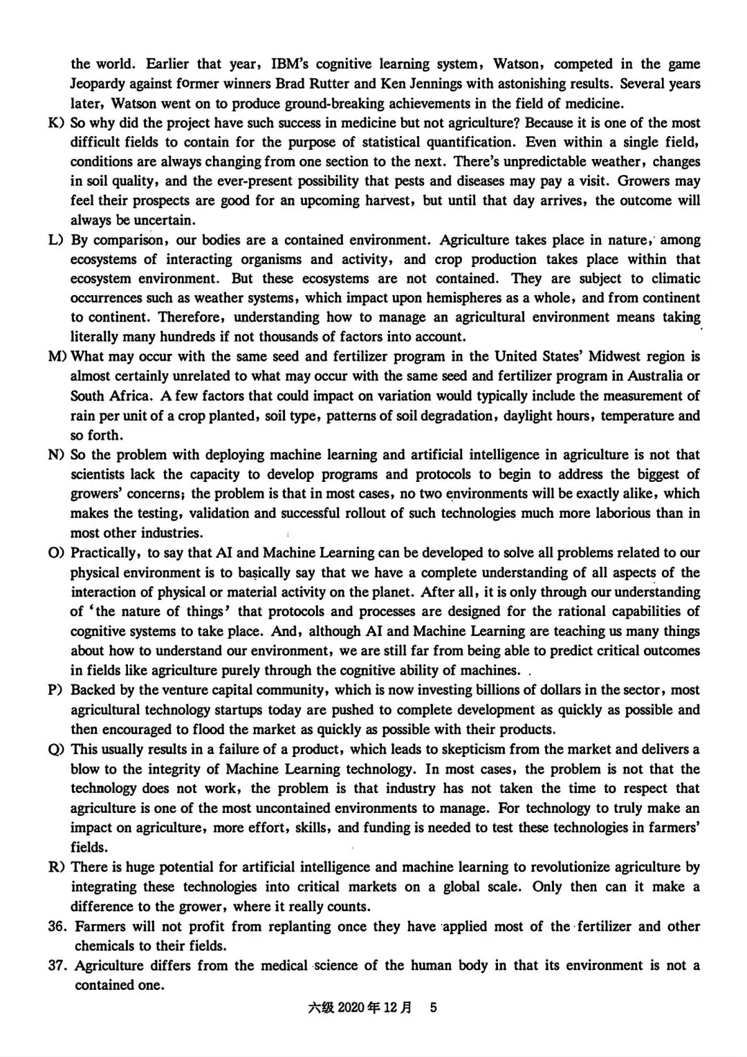 2020年12月六级真题及解析 第10张