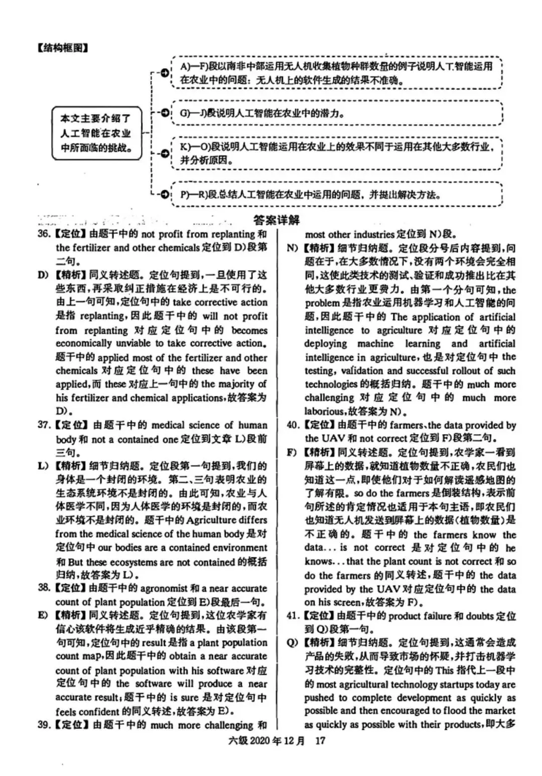 2020年12月六级真题及解析 第22张