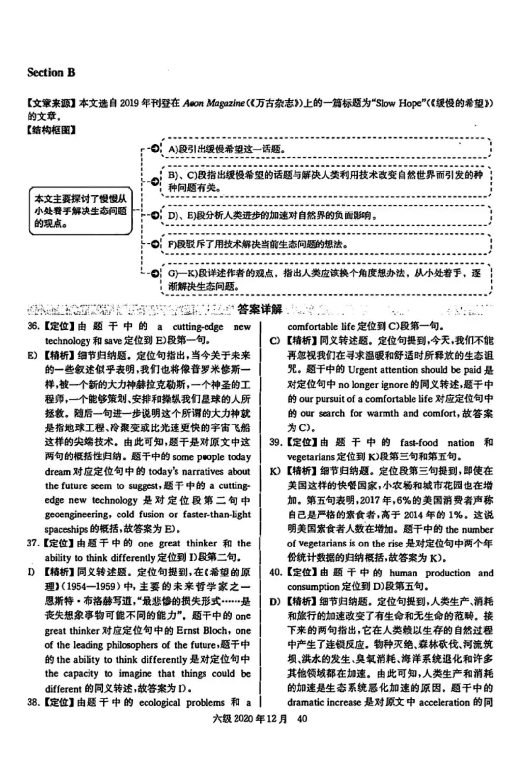 2020年12月六级真题及解析 第47张