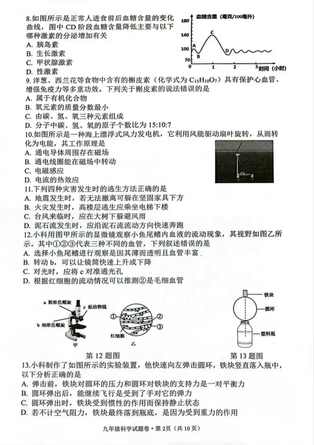 2026.4杭州西湖一模科学试卷 第4张