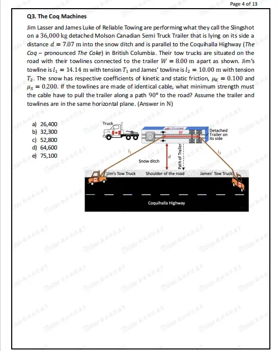 2026年SIN滑铁卢牛顿物理竞赛 真题&答案解析! 第5张