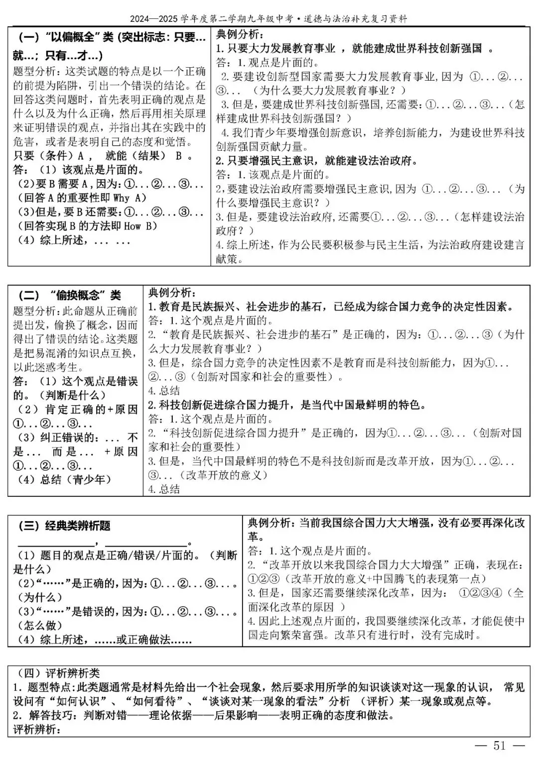 【中考政治】(精品)2026年中考道德与法治基础知识复习提纲 第52张