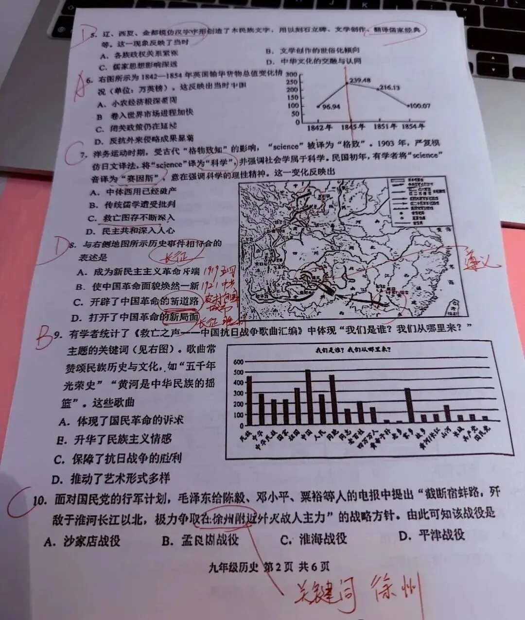 2026苏州姑苏区中考一模历史试卷+答案(2026.4.28) 第3张