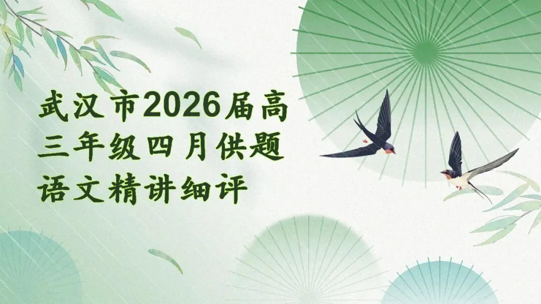 【PPT】2026年武汉四调语文试卷精讲细评课件 第3张