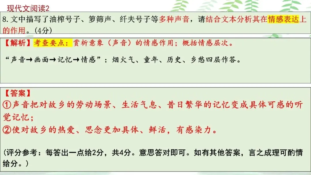 【PPT】2026年武汉四调语文试卷精讲细评课件 第57张
