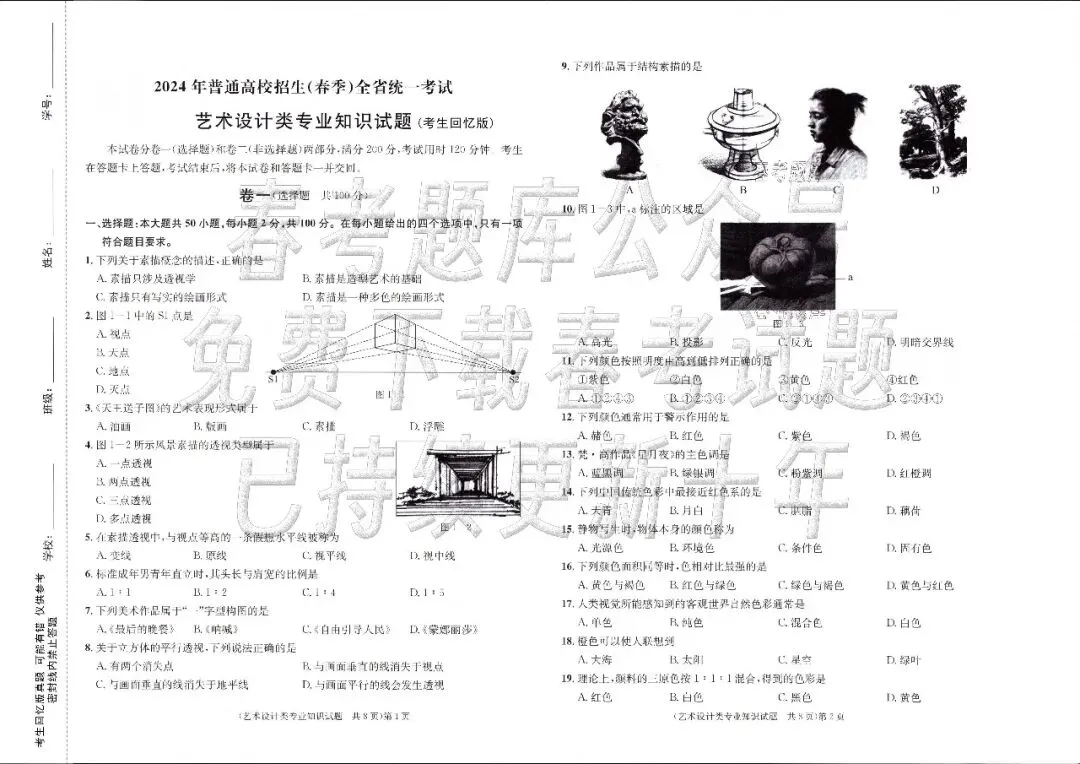 回忆版真题 | 艺术设计(2023~2025年) 第4张