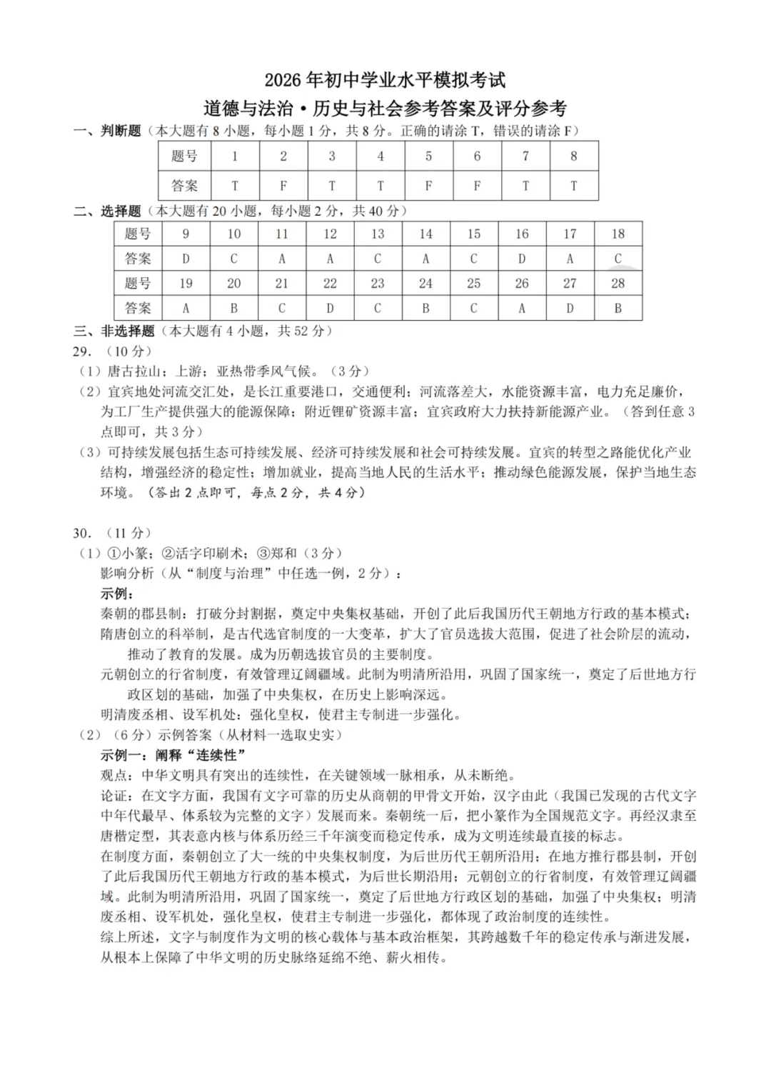 中考一模|2026年浙江省杭州市拱墅区中考一模真题汇总(全科) 第22张