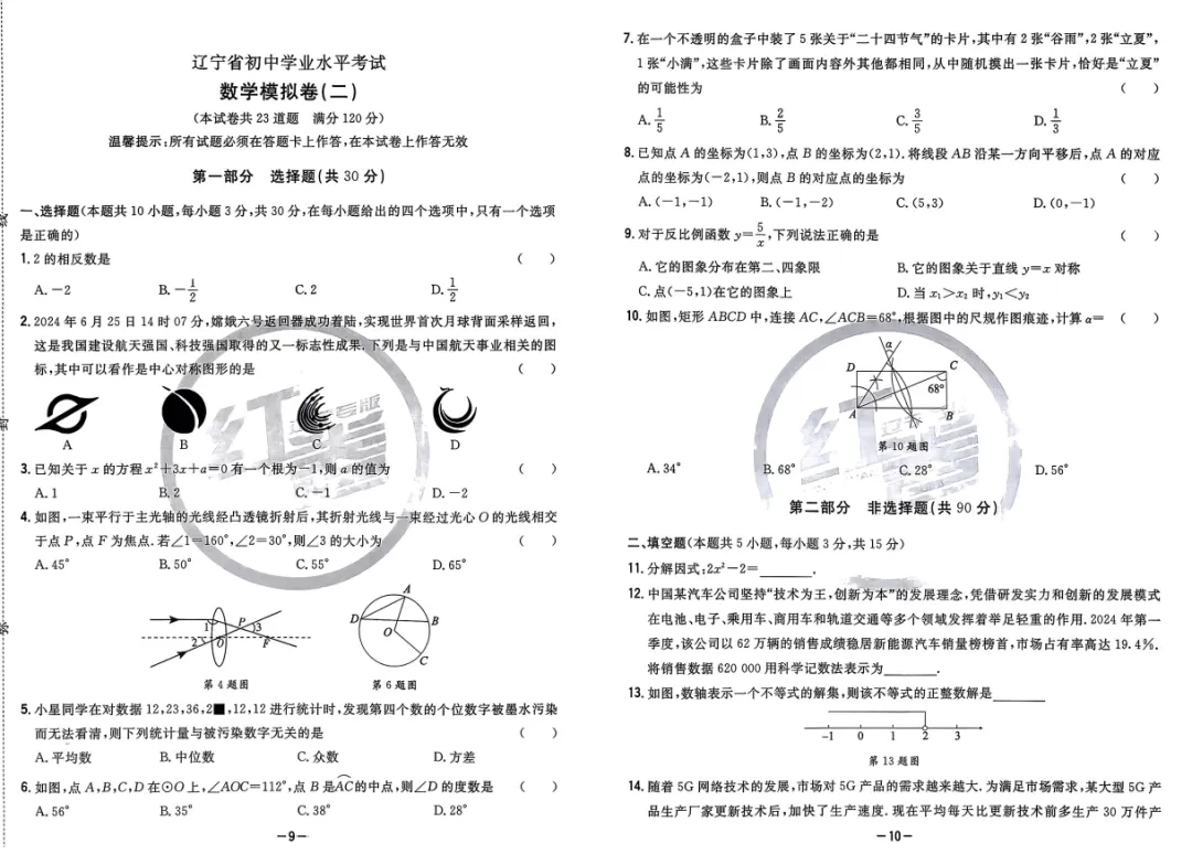2026版初中《中考大赢家红卷》(9科全套)(辽宁专版) 第3张